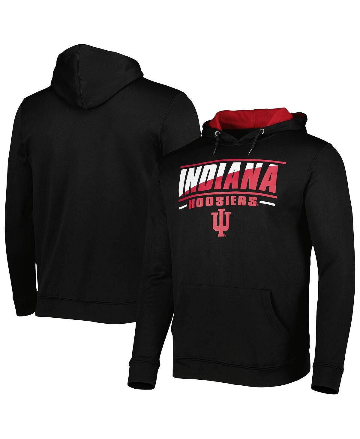 

Мужская черная толстовка с капюшоном indiana hoosiers slash stack 2.0 pullover Colosseum, черный