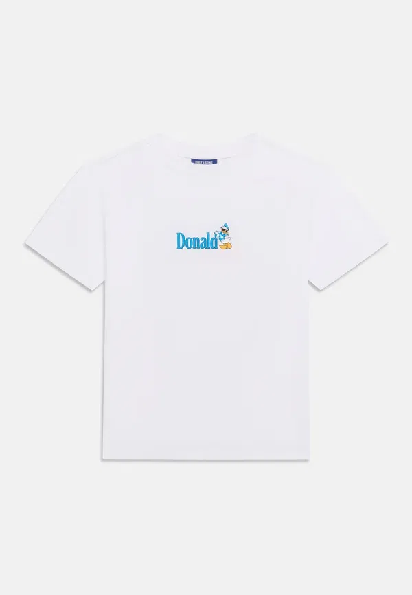 Футболка с принтом Osjdonald duck life tee Only & Sons Junior, bright white, белый — фото 3