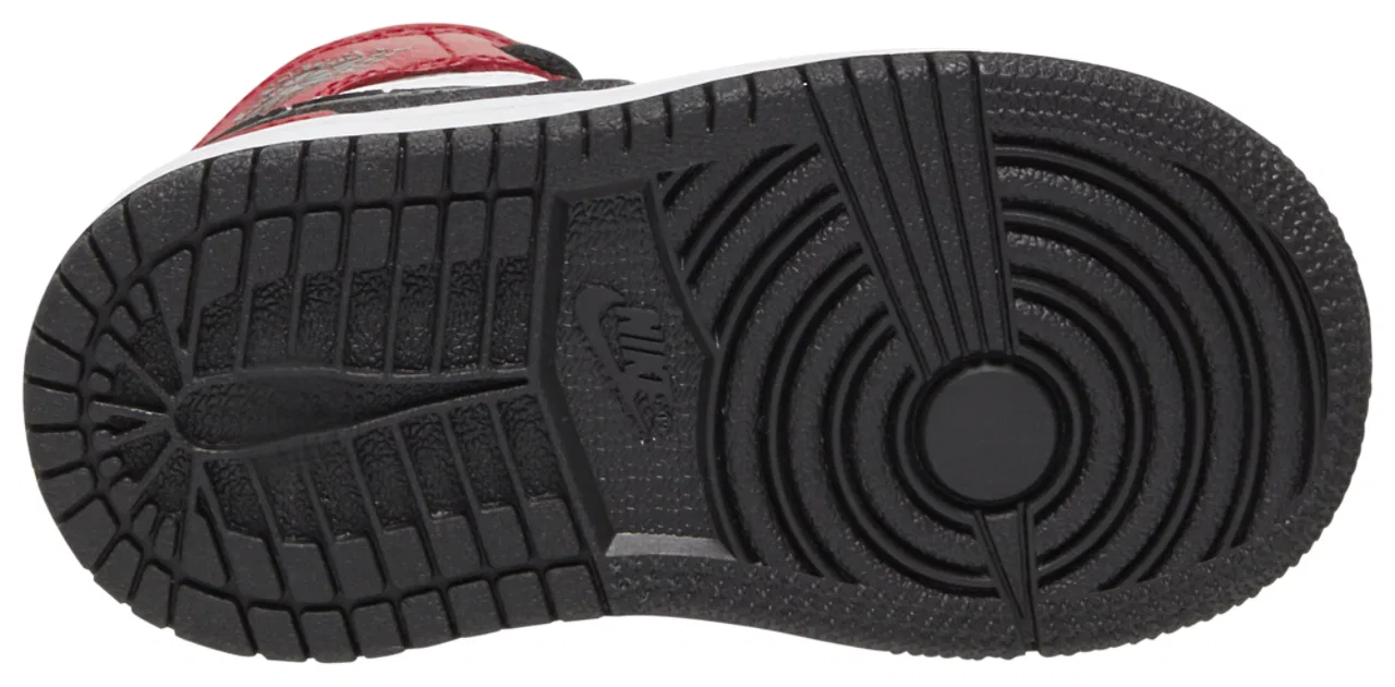 Кроссовки для мальчиков AJ 1 Mid Jordan, цвет Black/Gym Red/Black — фото 3