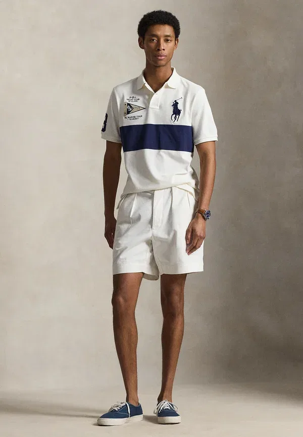 Поло с вышивкой Custom Slim Fit Big Pony Polo Ralph Lauren Nevis/Newport темно-синий — фото 2