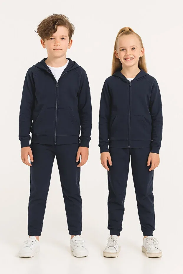 Детский спортивный костюм для девочек с капюшоном Ahengim, Navy Blue