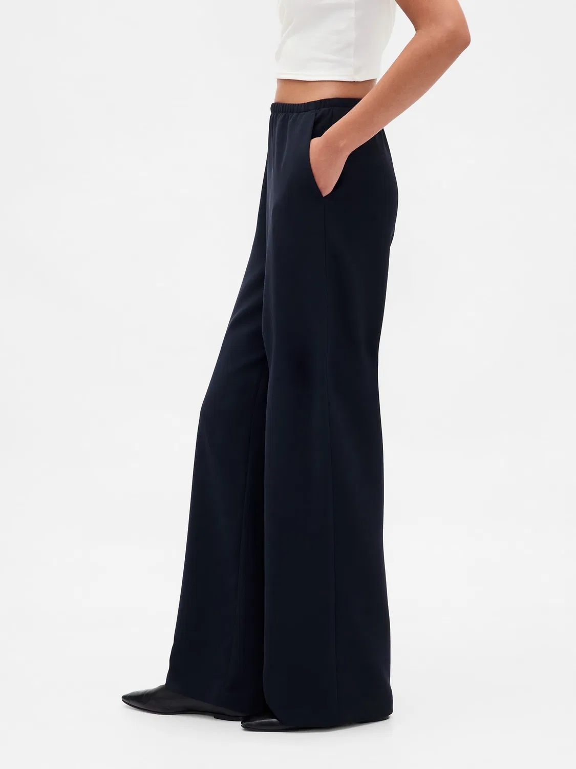 Брюки широкие Easy Wide-Leg Gap, темно-синий — фото 3