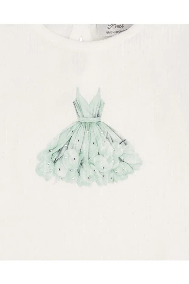 Детский комплект для девочек с принтом Best Kids, Mint Green — фото 2