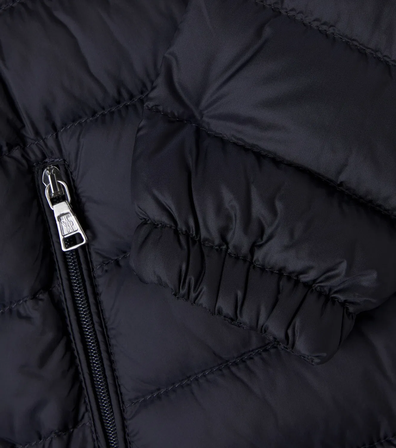 Пуховая куртка с логотипом Baby Moncler Enfant, синий — фото 3