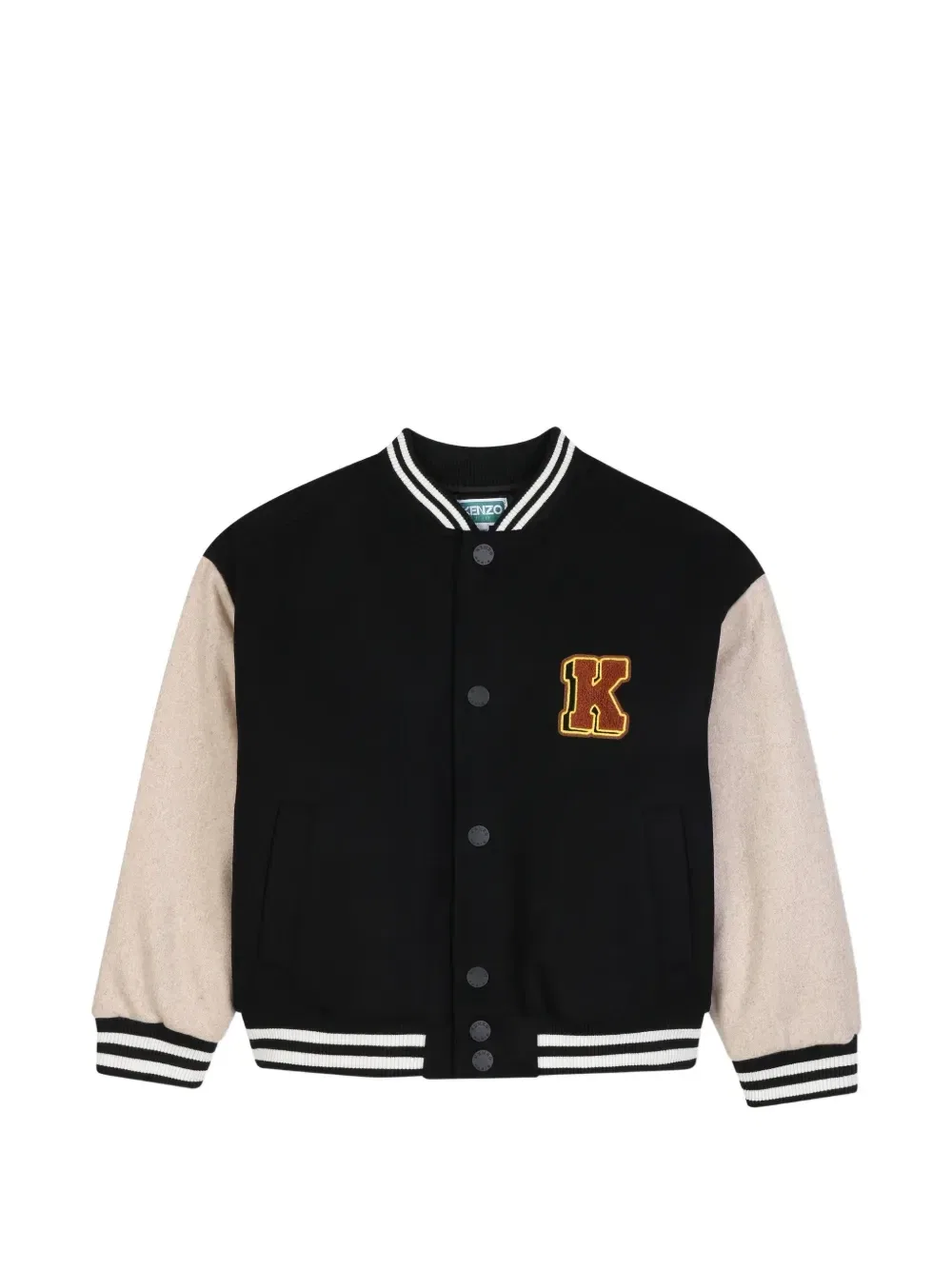 Бомбер с нашивкой-логотипом Kenzo Kids, черный