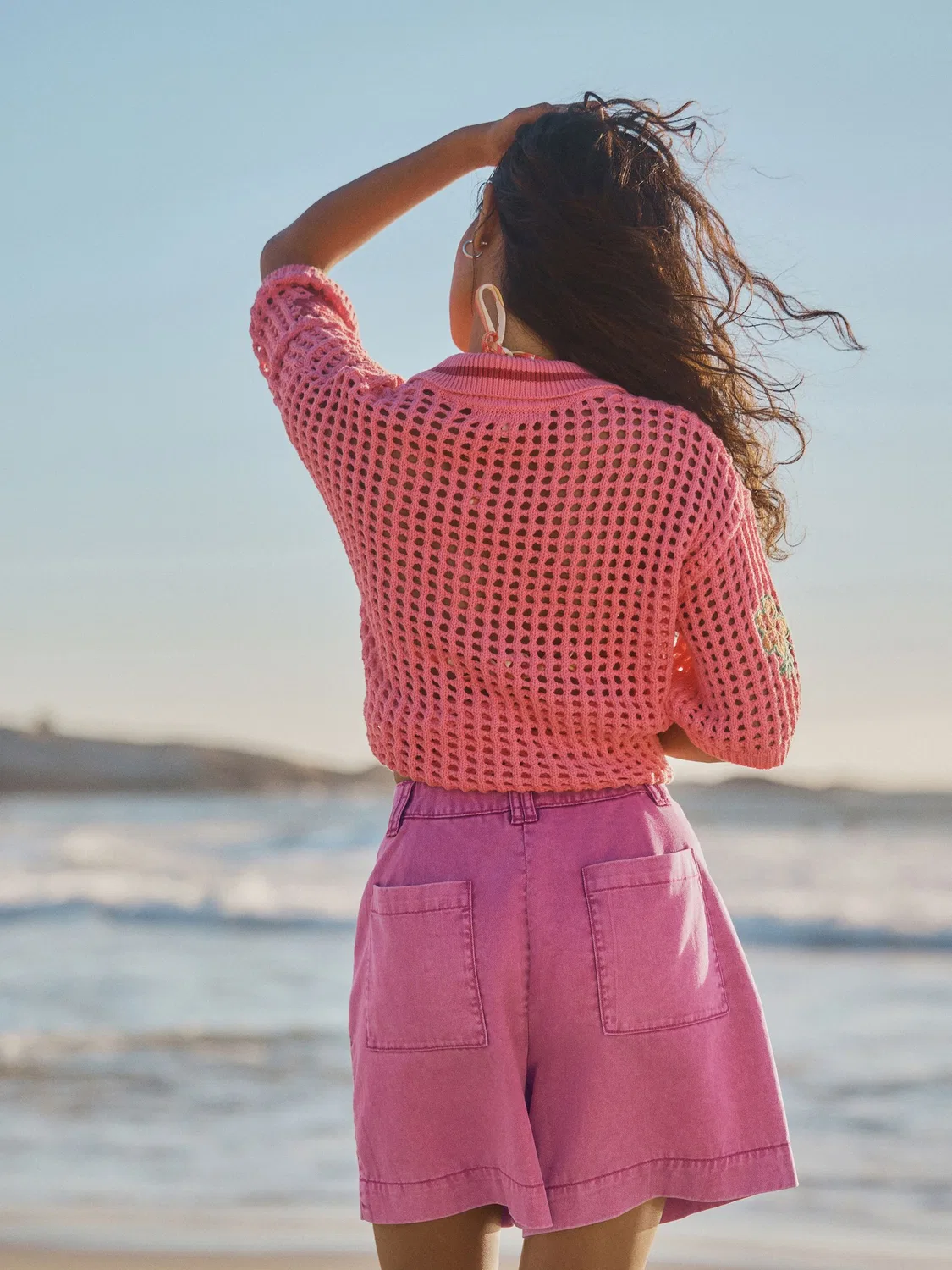 Шорты чинос из мягкого хлопка, Washed Pink Next — фото 3