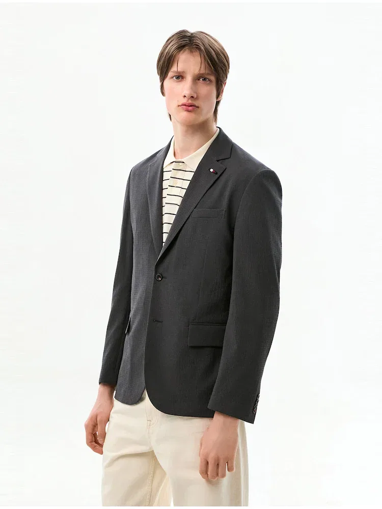 Блейзер из сшитой ткани, Regular Fit TOMMY HILFIGER, Dark Grey