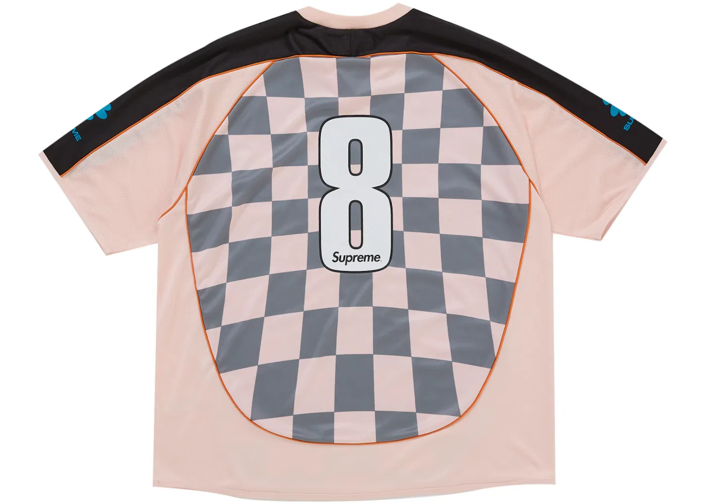 Мужская футболка с принтом Checkerboard Soccer Jersey Supreme, Pink — фото 2