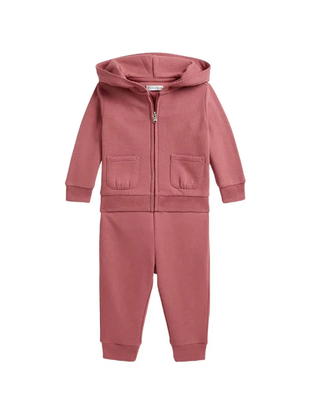 Толстовка с отделкой пико и джоггеры Polo Ralph Lauren Kids, розовый