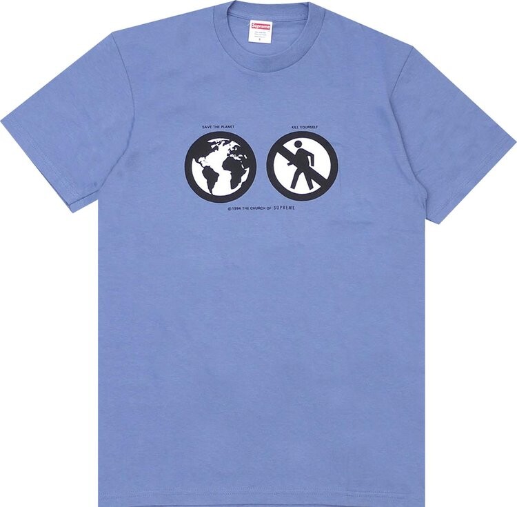 

Футболка Supreme Save The Planet Tee 'Slate', синий