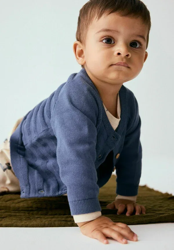 Кардиган хлопковый Cardigan Name It Vintage Indigo, индиго — фото 2
