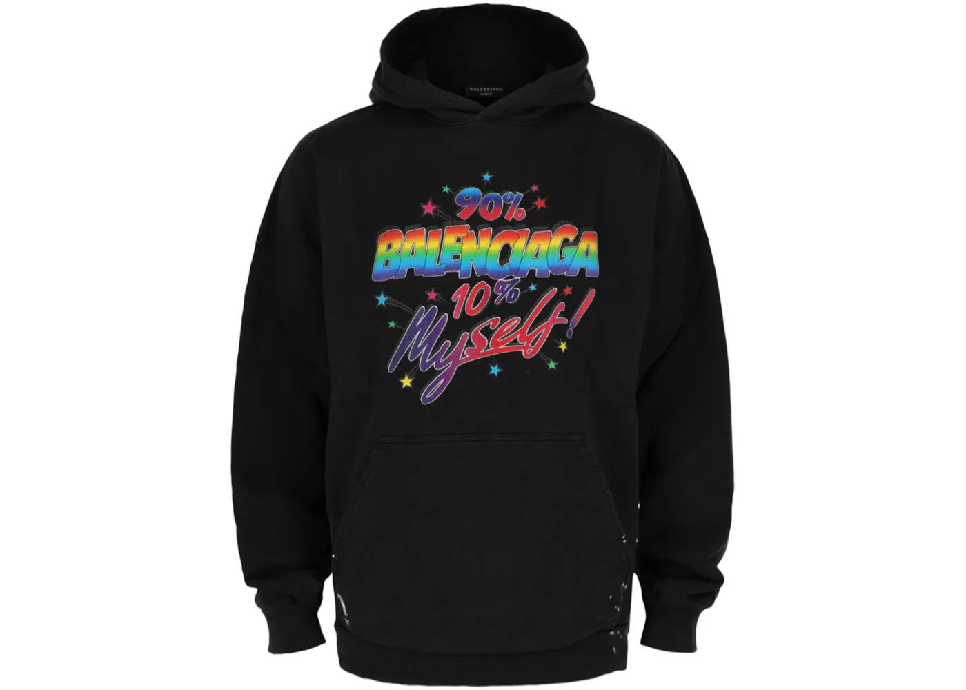 Мужской худи свободного кроя Balenciaga, Washed Black