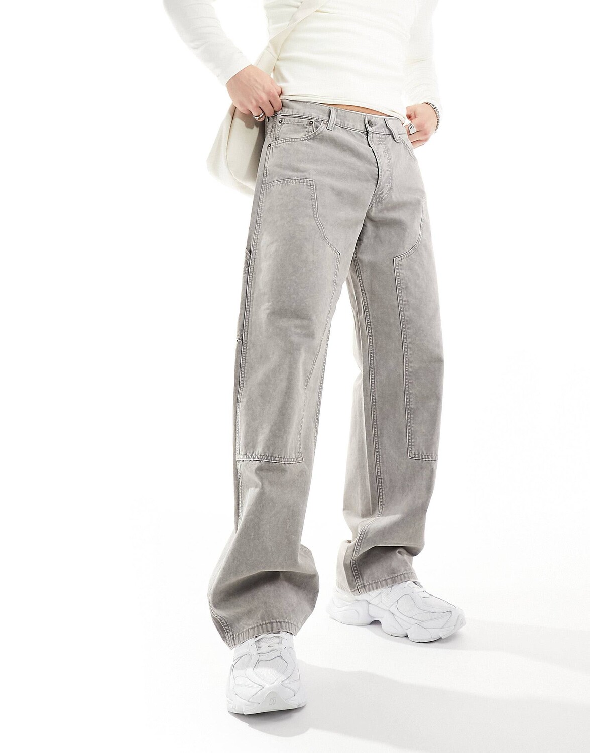 

Джинсы Weekday Sphere Low Waist Relaxed Carpenter, серый