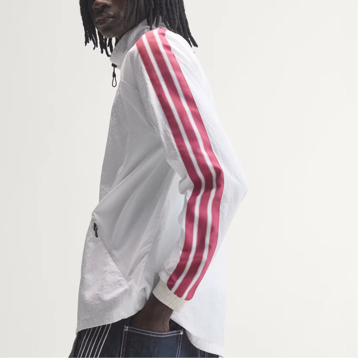 Мужская куртка прямого кроя со стойкой White Adidas, White — фото 4