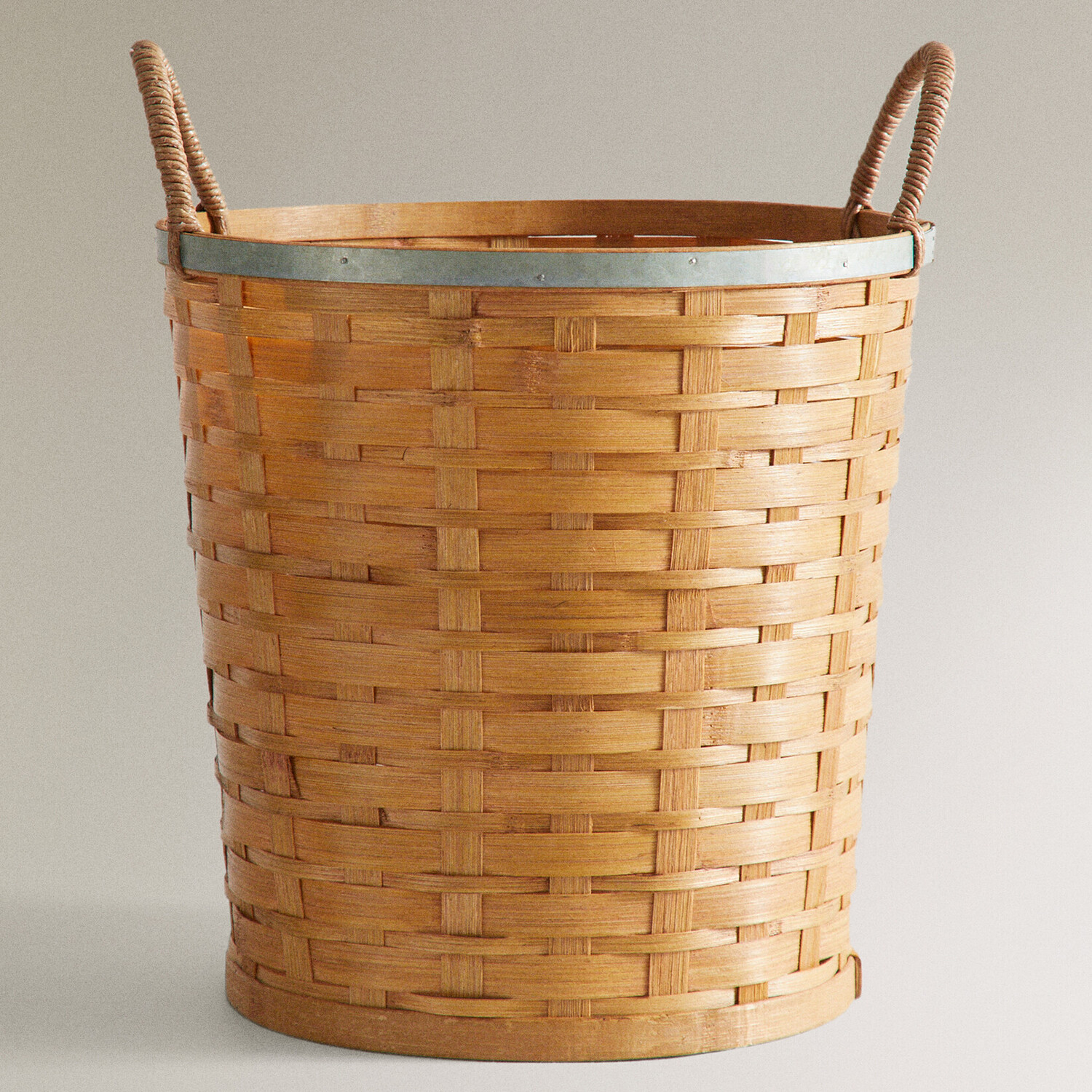 

Круглая корзина Zara Home Bamboo, коричневый