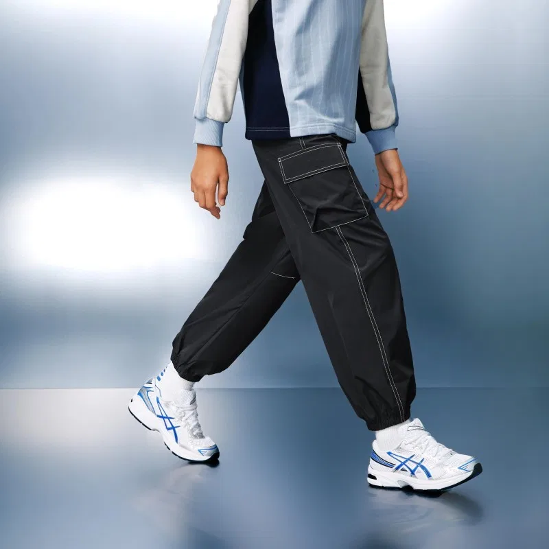 Детские спортивные штаны из тонкого футера ASICS, Black 9000 — фото 4