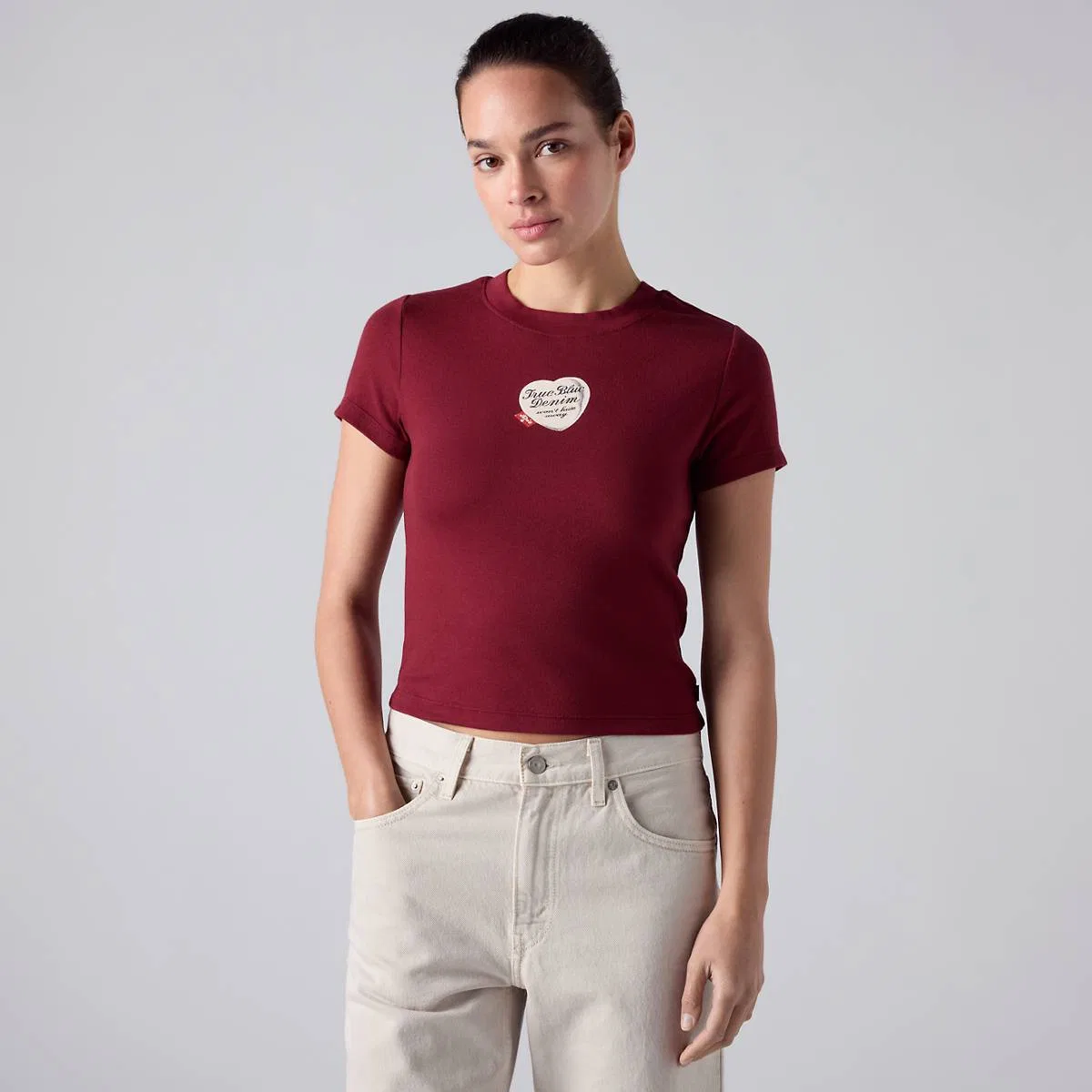 Базовая детская футболка с графическим принтом Levi's, True Blue Locket Warm Cabernet - Red