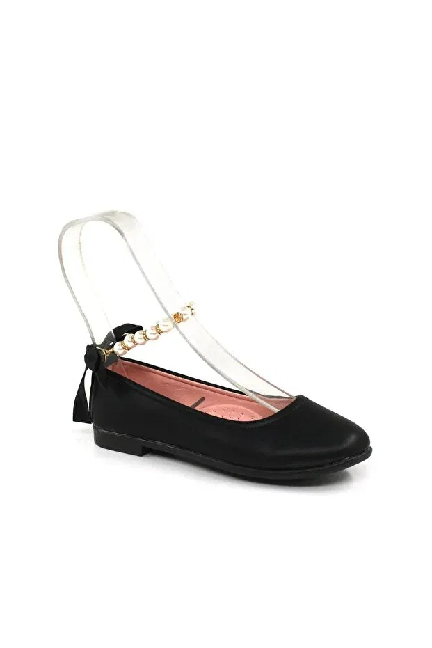 Детские балетки с жемчугом Party Stella Butik, Black