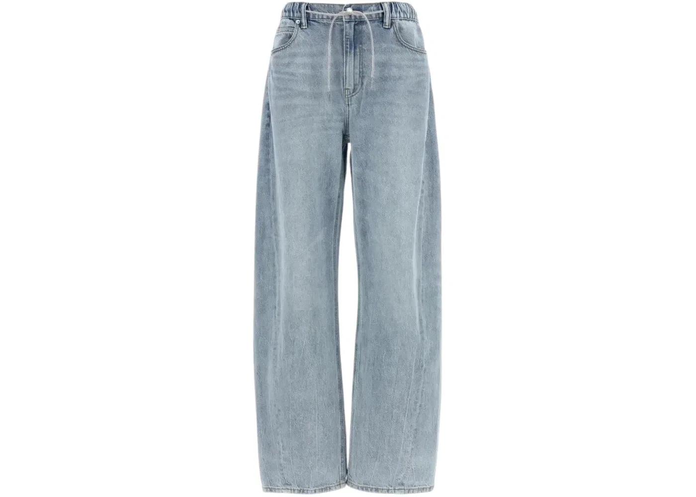Женские брюки-джоггеры с принтом Rhinestone Drawcord Balloon Joggers Alexander Wang, Light Bleach