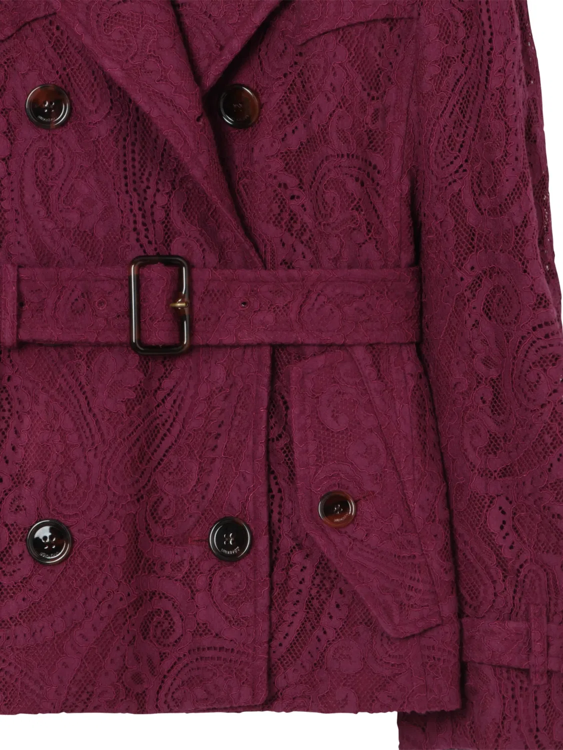 Короткий тренч Foxfield с узором пейсли Burberry, фиолетовый — фото 2
