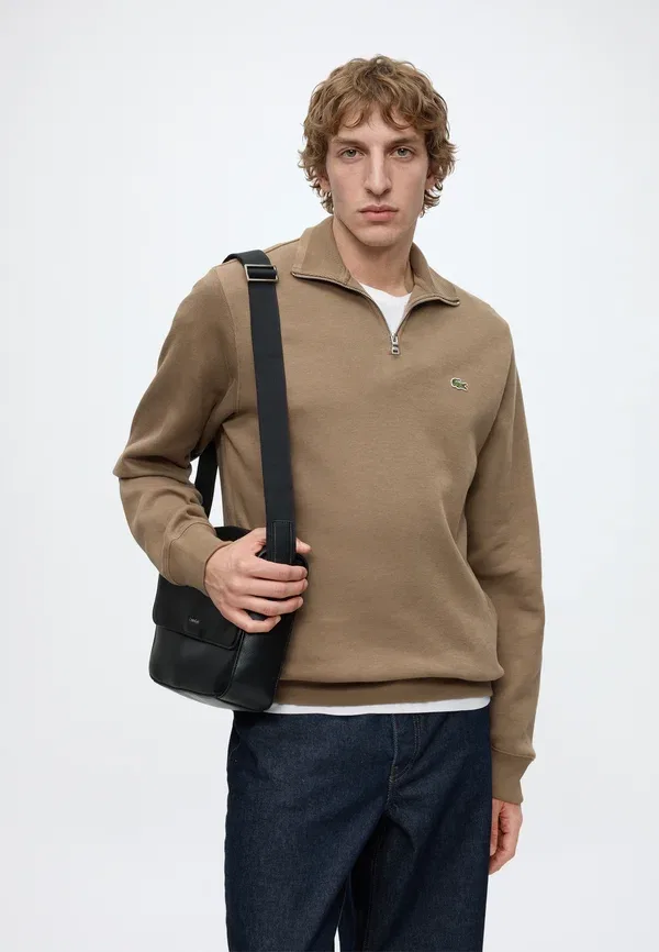 Толстовка Lacoste Классическая, Однотонная, Синяя — фото 4