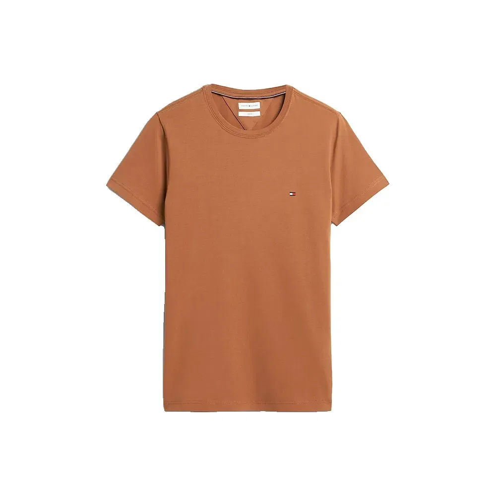 Мужская футболка с коротким рукавом Slim Fit Tommy hilfiger, Brown — фото 3