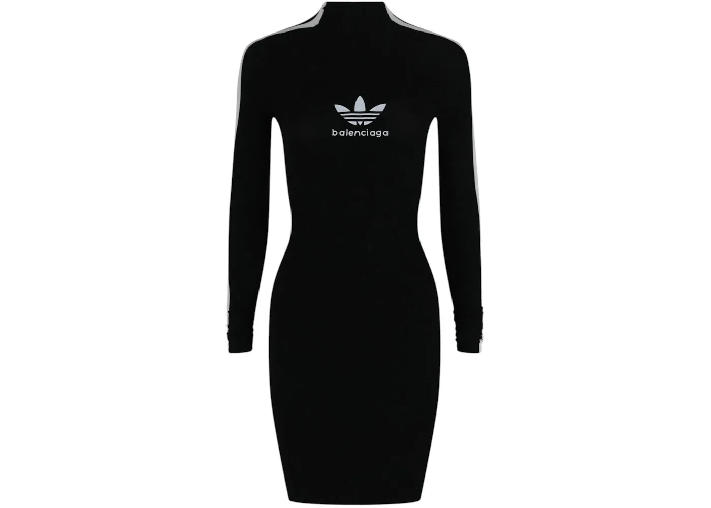 Женское спортивное платье с логотипом Balenciaga x Adidas, черный/белый