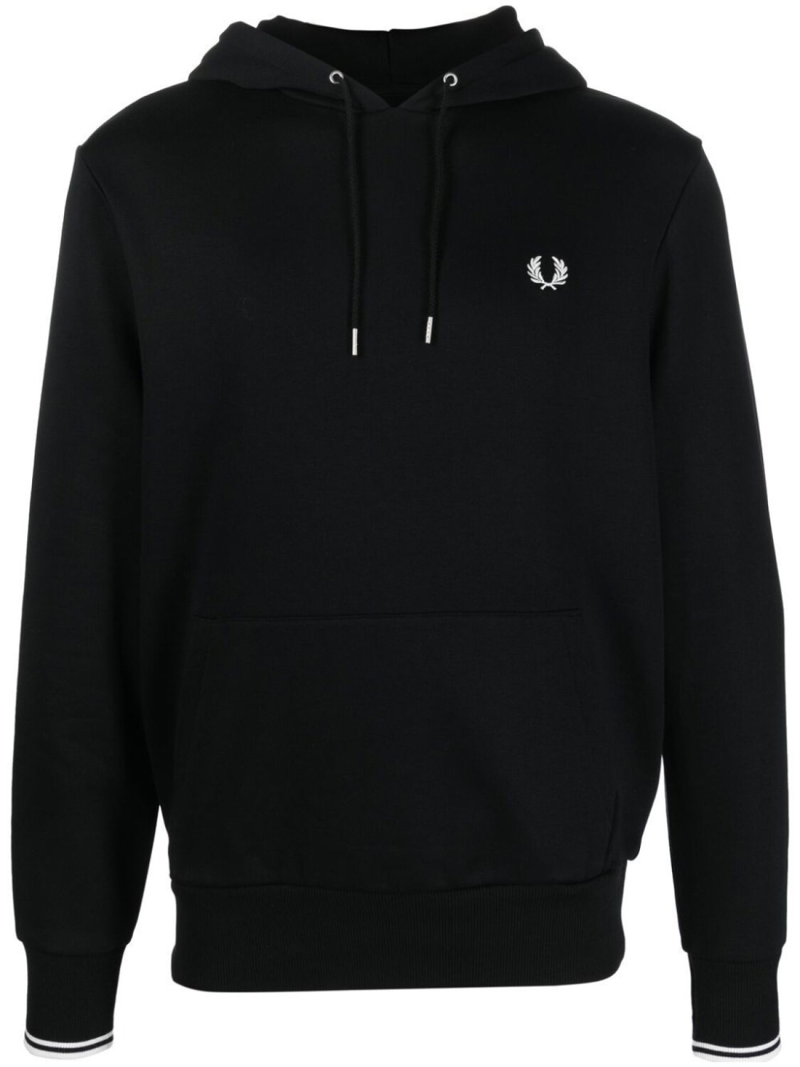 

Fred Perry худи с вышитым логотипом, черный