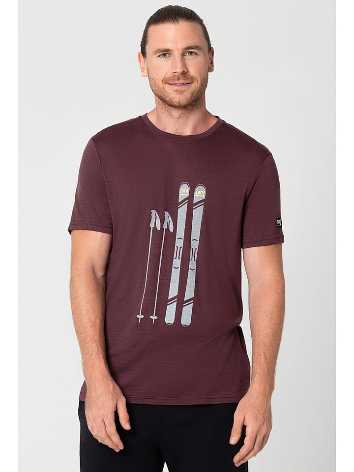 

Футболка super.natural Shirt Skiing Gear, бордо