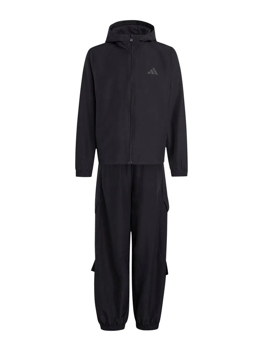 Спортивный костюм ADIDAS SPORTSWEAR 'Seasonals Woven Utility Tracksuit' черного цвета