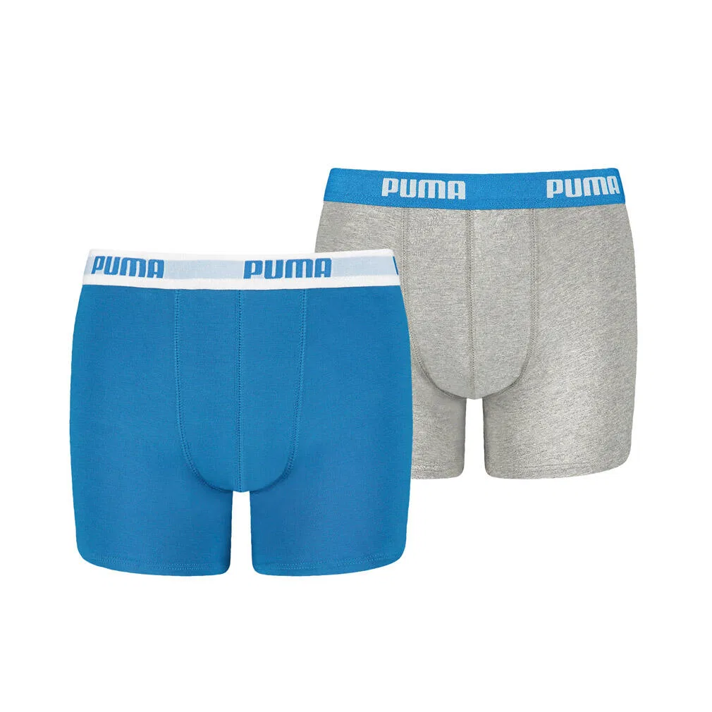 Детские трусы-боксеры для мальчиков из хлопка Puma, BLAU / Grau / Bunt