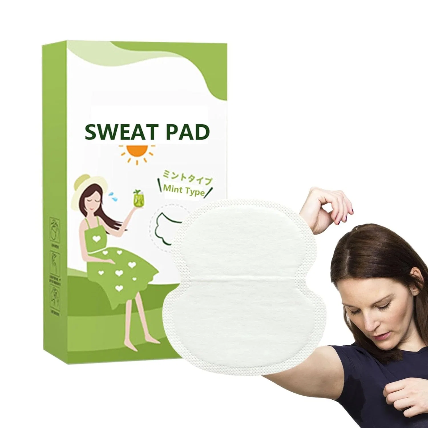 Пластыри для подмышек от пота, Peppermint Forearm Sweat Absorbing Plasters Generic