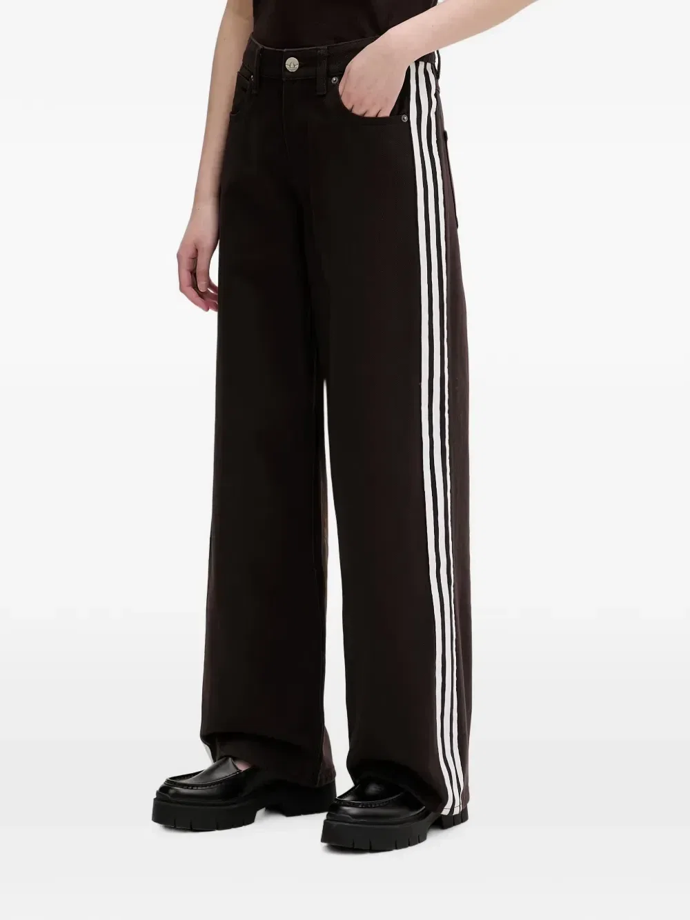 Джинсы Firebird 3-Stripes Adidas, коричневый