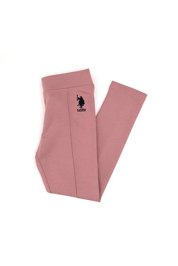 Детские леггинсы для девочек ребристые 50316891-vr221 U.S. Polo Assn., Orchid — фото 3