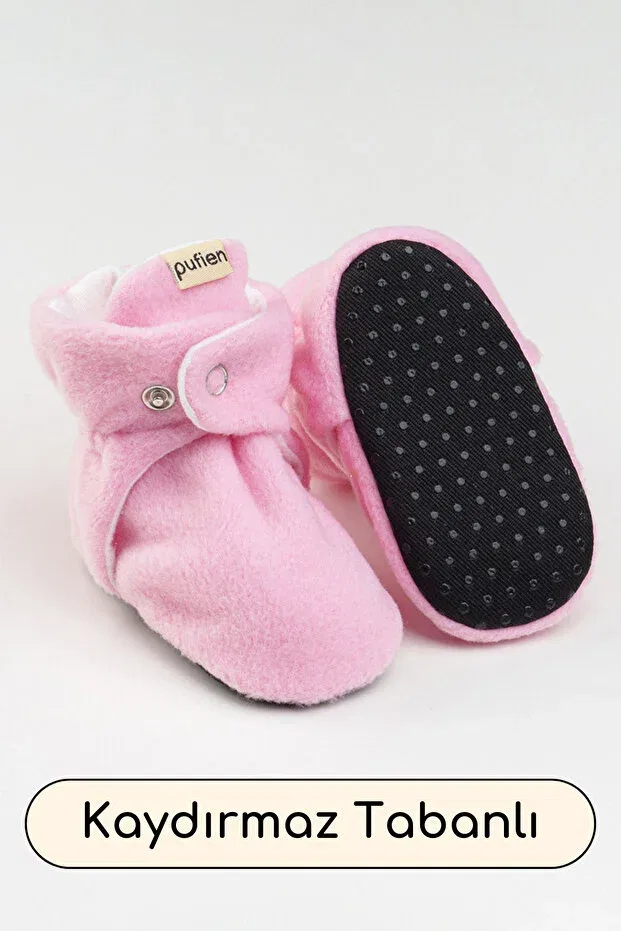 Детские пинетки для новорожденных органические с моделью Pufien, Pink — фото 3