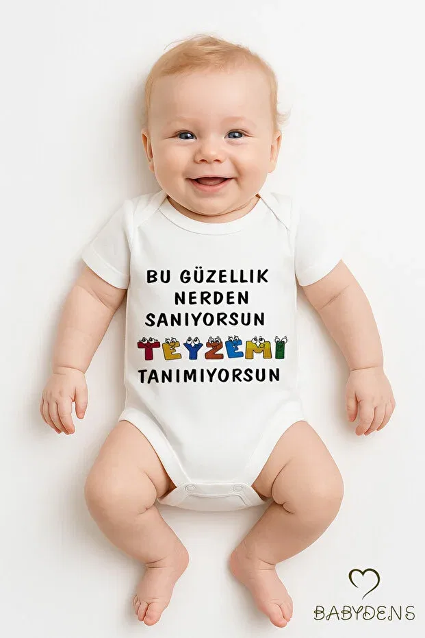 Детское боди-комбинезон для новорожденных с принтом Babyden'S, White