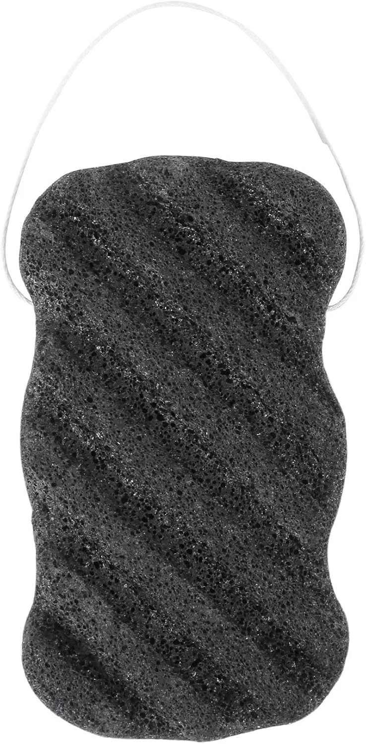 Конжаковая губка с активированным углем Uinfhyknd, 2 шт, 13x7x5 см, Carbon