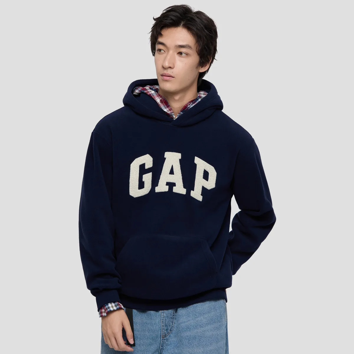 Толстовка с капюшоном унисекс GAP, серый — фото 4