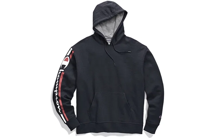 Детская толстовка с капюшоном и начесом Qilin Sleeve Champion, Black