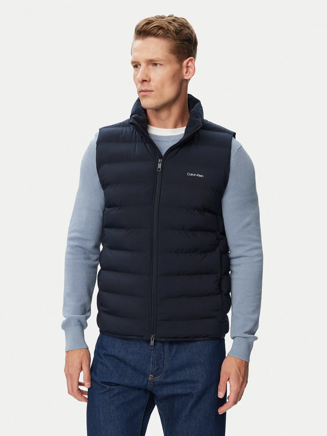 Мужской жилет классического кроя Classic Calvin Klein, темно-синий
