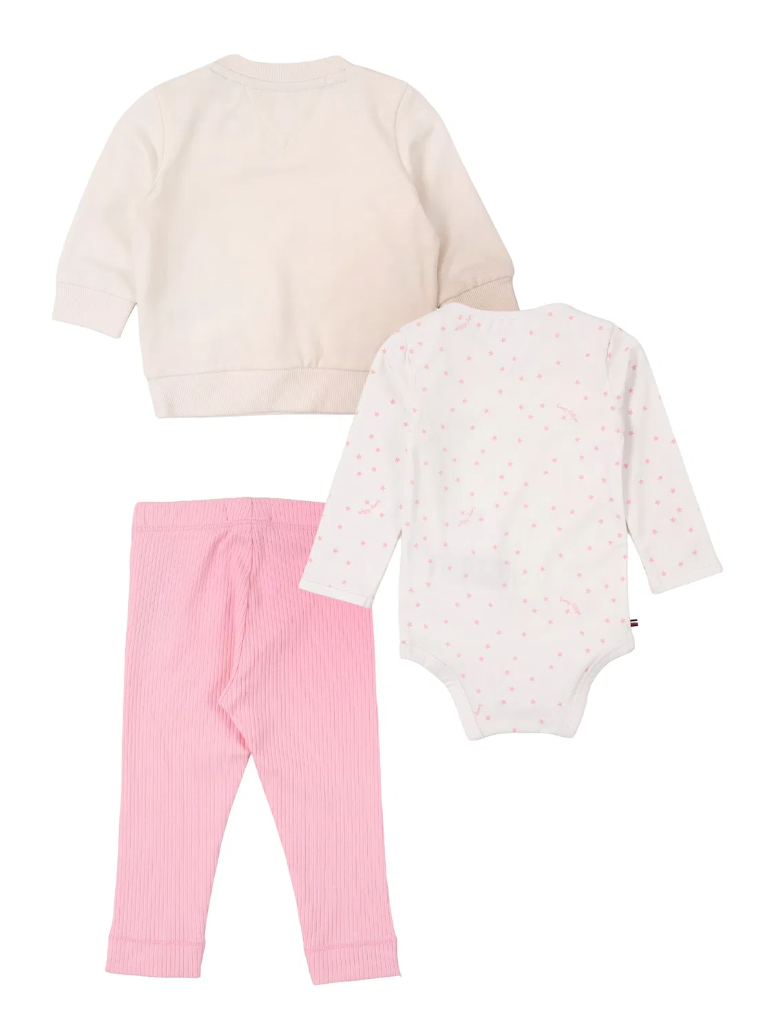Комплект Tommy Hilfiger Essential Three-Outfit в розовом и пудровом оттенках — фото 2