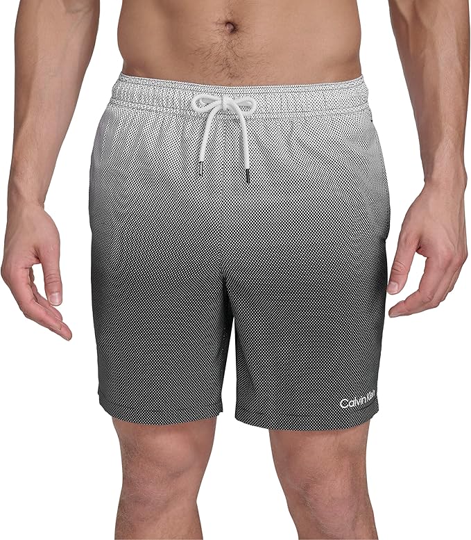 Плавательные шорты Calvin Klein Volley Quick Dry Lightweight, черно-серый