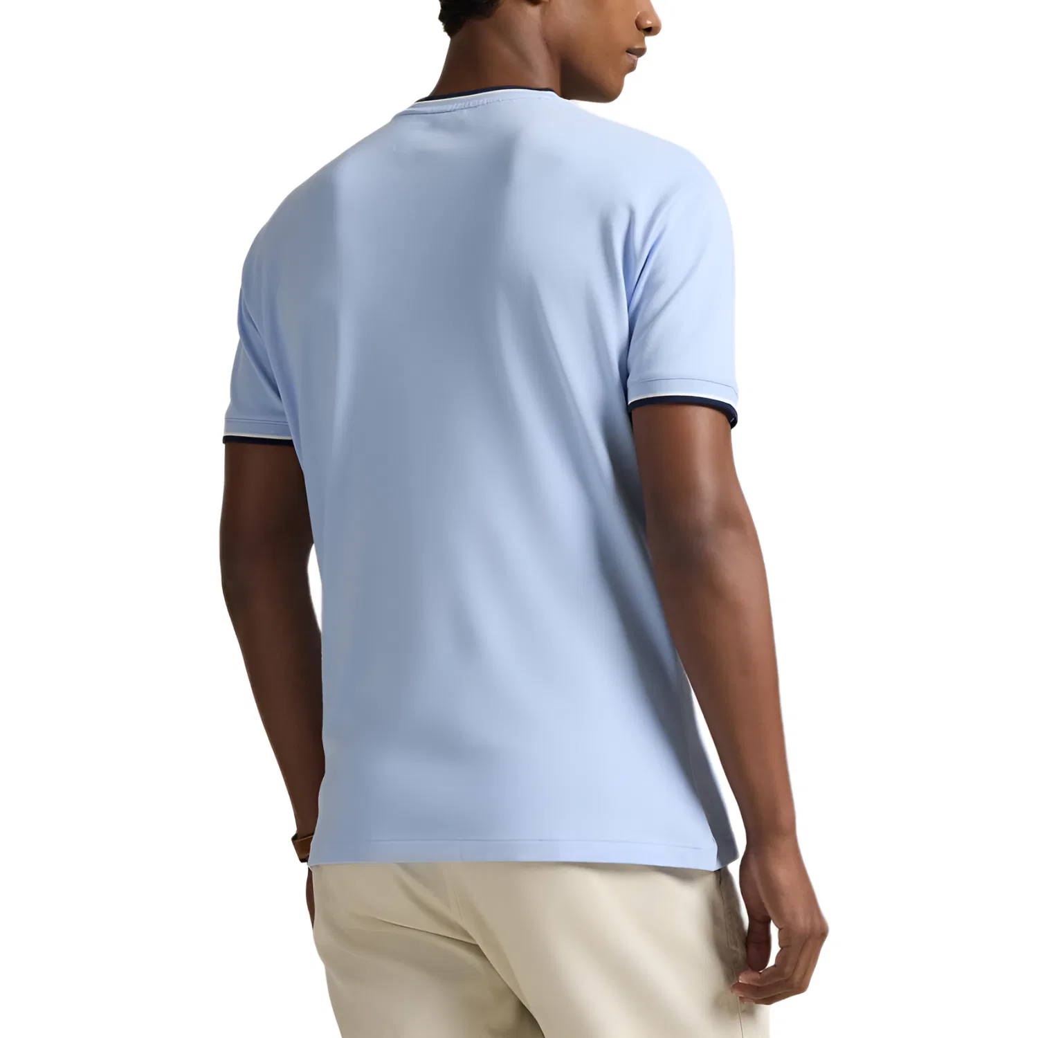 Мужская футболка хлопковая Polo Ralph Lauren, Light Blue — фото 4