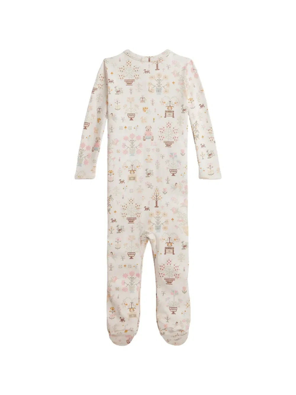 Пижама Polo Bear с цветочным принтом Polo Ralph Lauren Kids, бежевый — фото 2