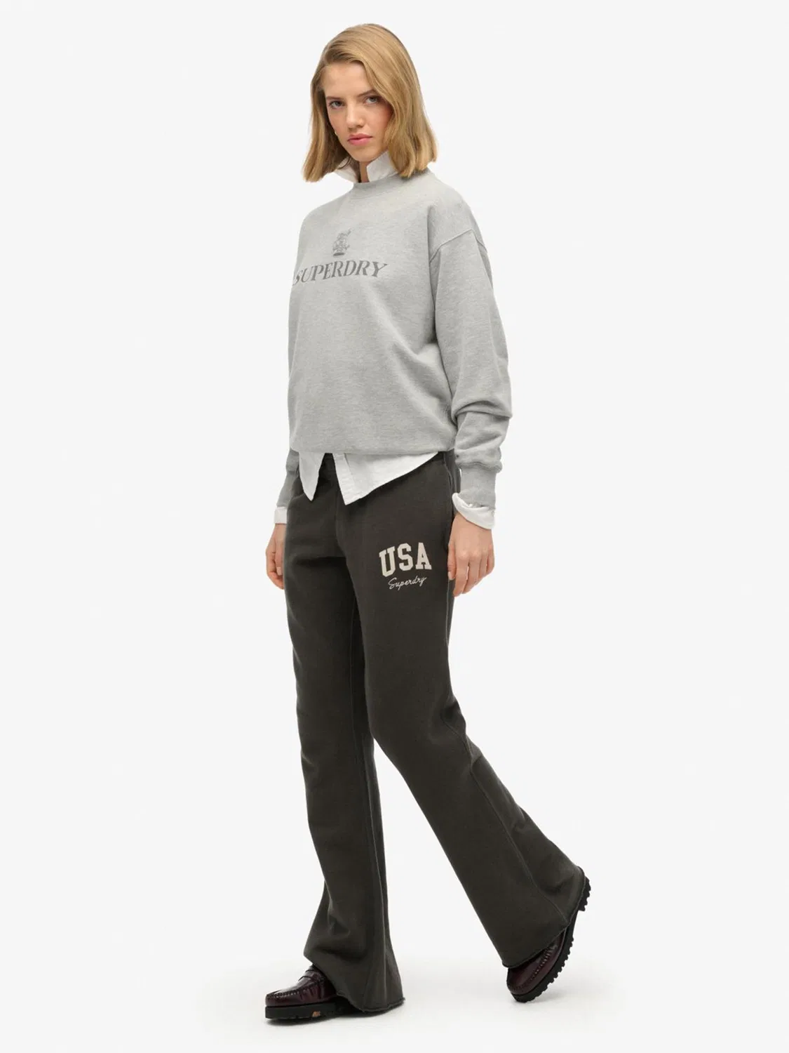 Джоггеры зауженные Athletic Essentials Superdry, серый — фото 3