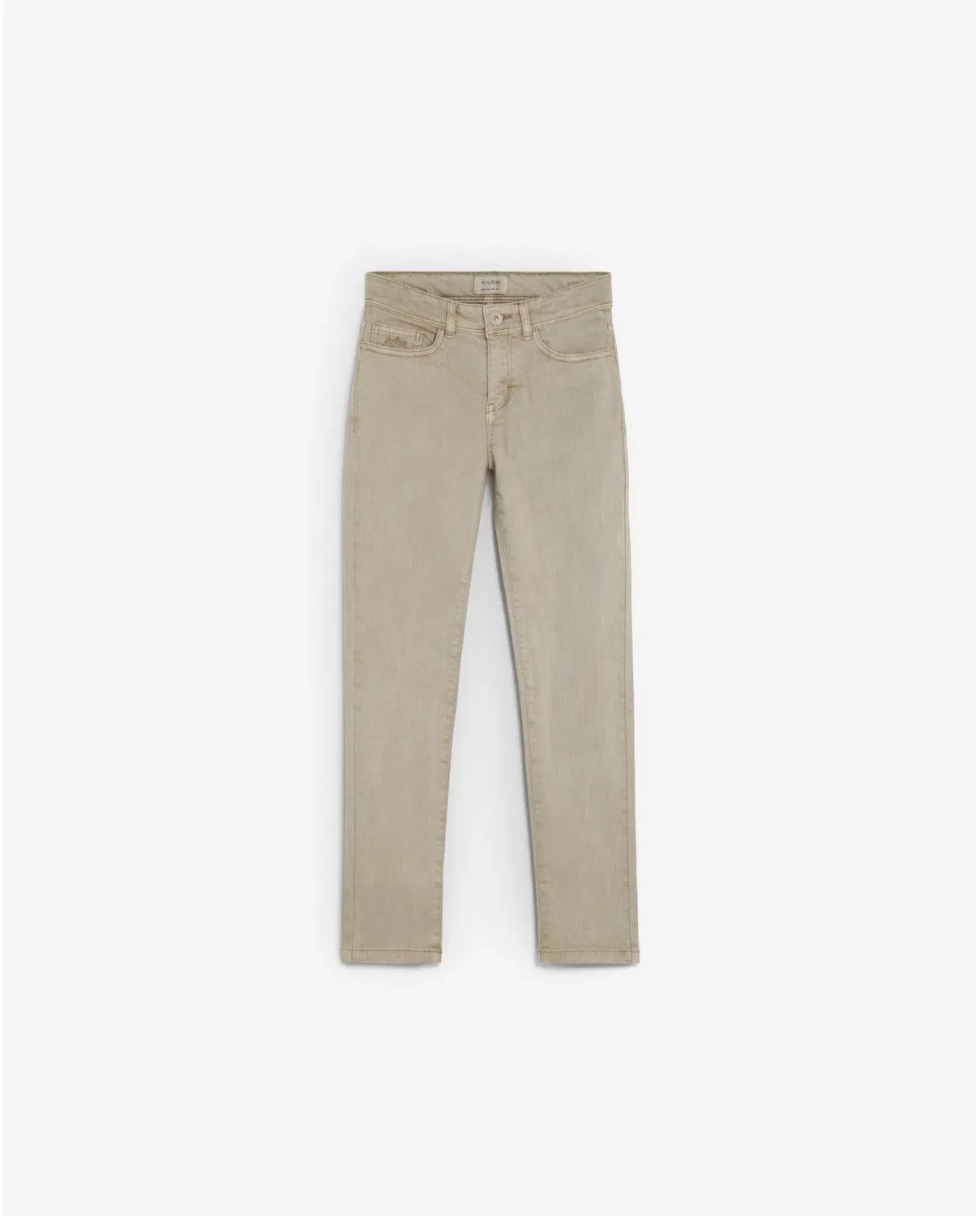 Детские джинсы для мальчиков зауженные с пятью карманами Vaquero de niño slim fit cinco bolsillos con trabillas Navy Scalpers, Topo