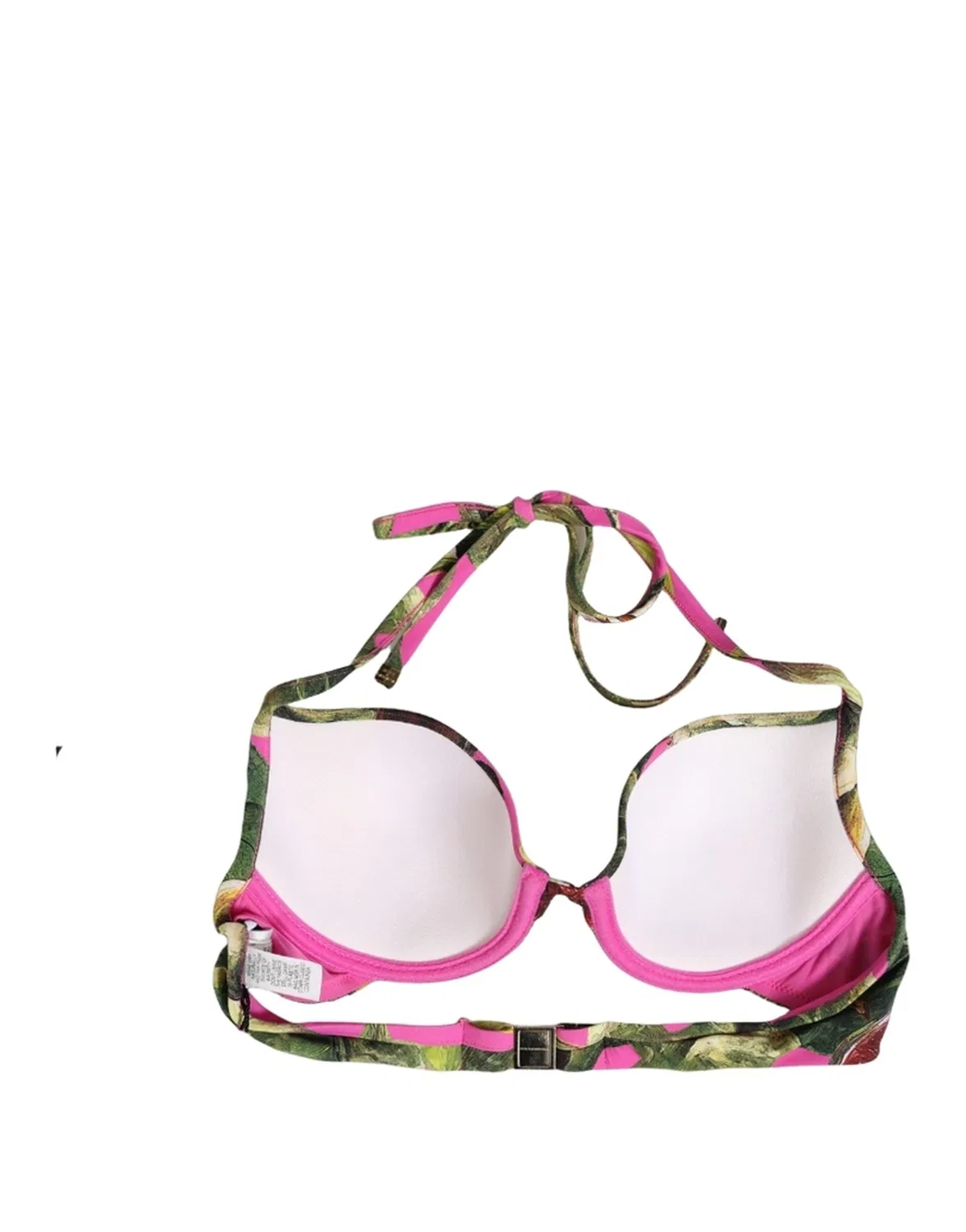 Женский верх бикини пуш-ап с принтом инжира Push-Up Bikini Top Dolce & Gabbana, Fuchsia Pink — фото 3