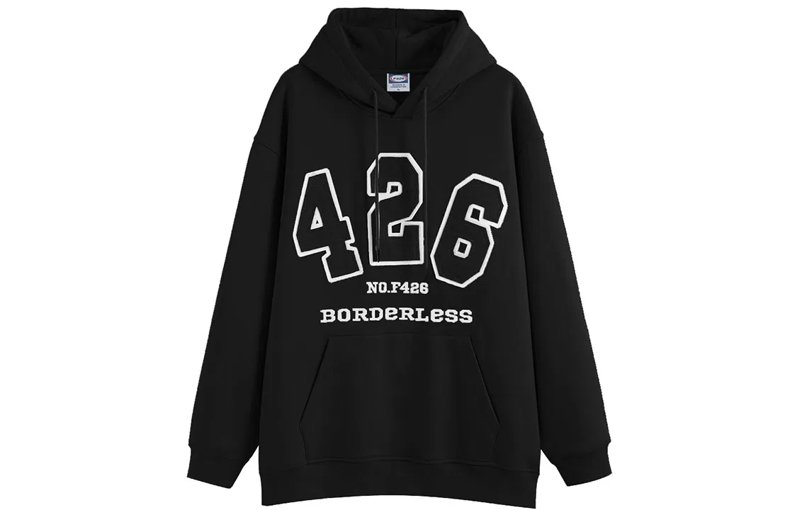 Детский худи с капюшоном свободного кроя F426, Black