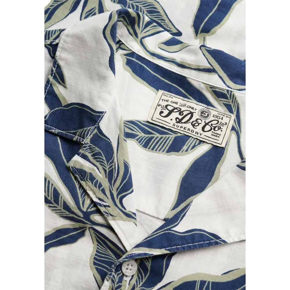 Рубашка с коротким рукавом Cabana Poolside Superdry, белый — фото 4