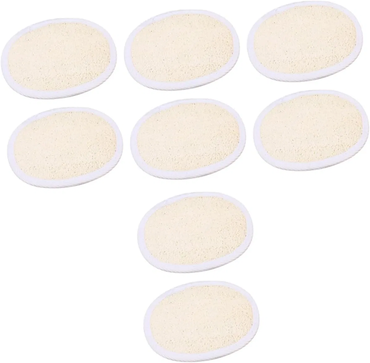Мочалка для тела с веревкой, FOMIYES, набор 8 шт, 12x9x0.5 см, Beige